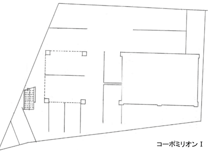 コーポミリオンⅠの駐車配置図