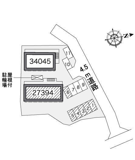 ワイズ　０２(27394)の駐車配置図