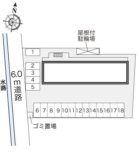 ピースフル　稲月(28535)の駐車配置図