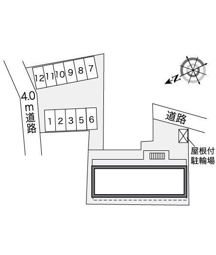 ガーデン　光(35420)　敷地外駐車場の駐車配置図