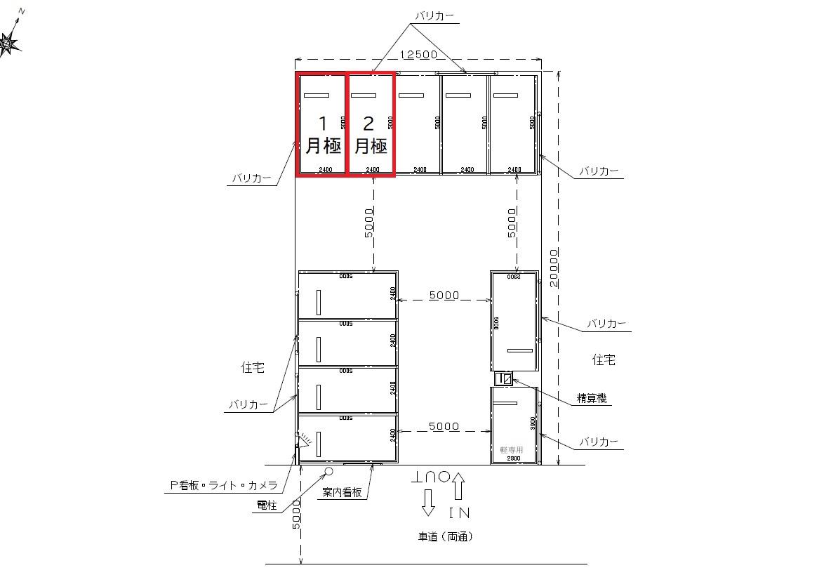 エコロパーク 日向町第1の駐車配置図