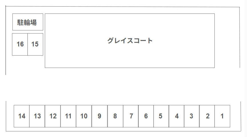 グレイスコートの駐車配置図