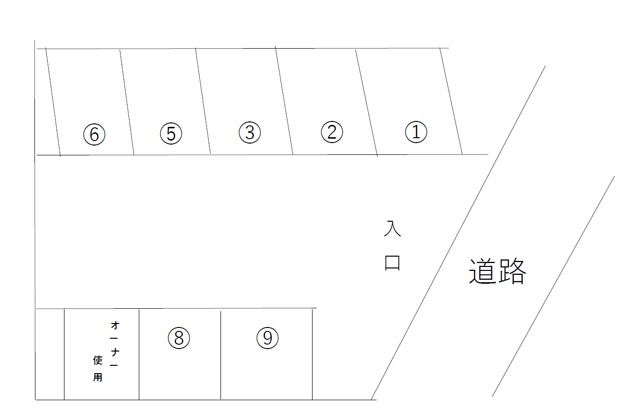 秋谷1丁目駐車場の駐車配置図