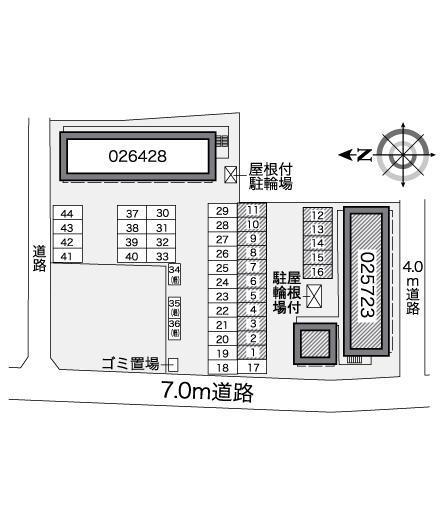 シード上堂Ⅰ(25723)の駐車配置図