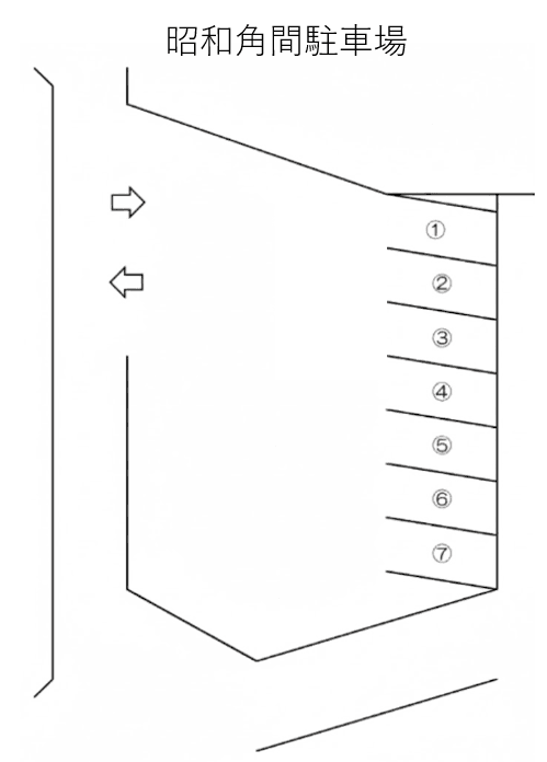 昭和角間駐車場の駐車配置図