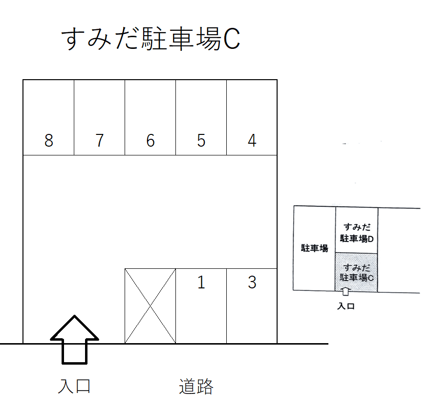 すみだ駐車場Ｃの駐車配置図