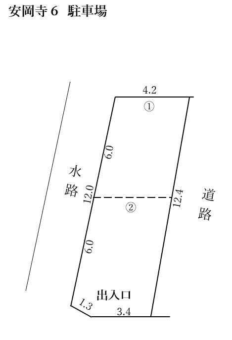 安岡寺６ 駐車場の駐車配置図