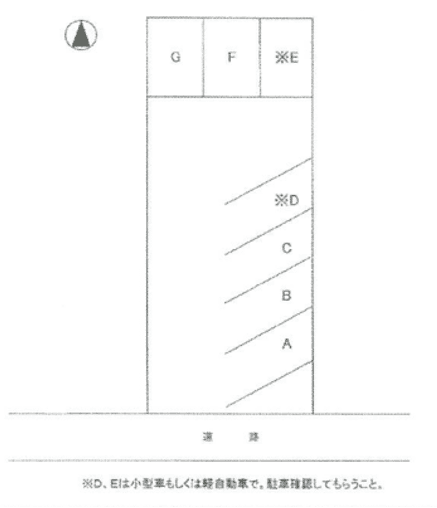 中央３丁目Ｋパーキングの駐車配置図
