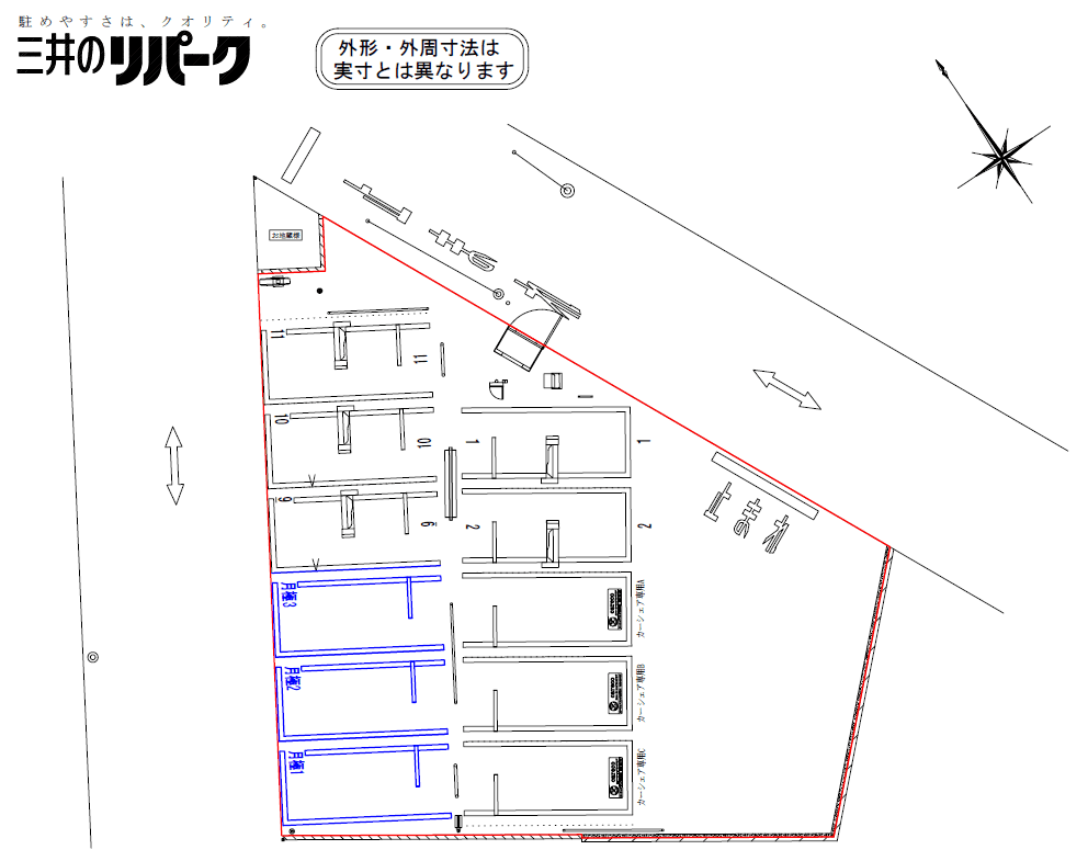 練馬北町１丁目第８の駐車配置図