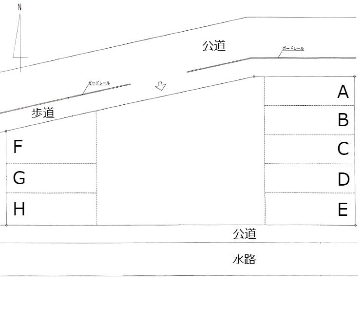 大山パーキングの駐車配置図