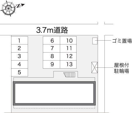 Ｂｌｕｅ・ｗｉｌｌｏ(15616)の駐車配置図