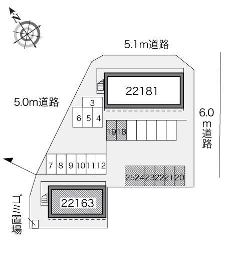 フェリシア室町Ａ(22163)の駐車配置図