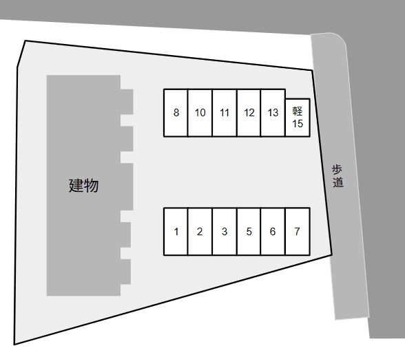 Ｌａｐｉｎ別駐車場の駐車配置図