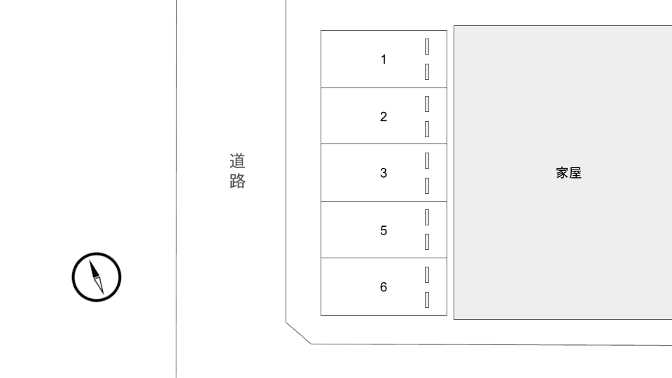 山本駐車場の駐車配置図