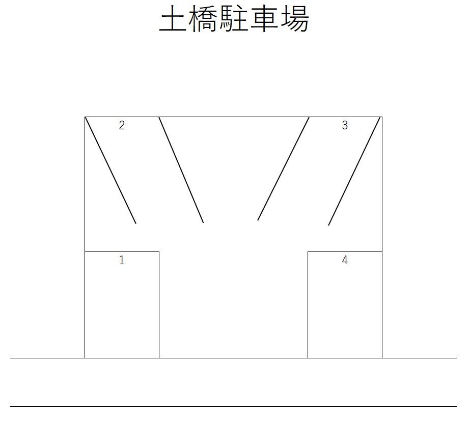 土橋駐車場の駐車配置図