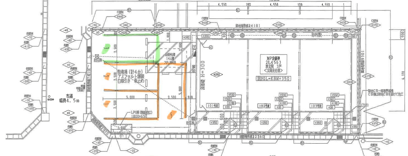 エヴァ・アモーレの駐車配置図