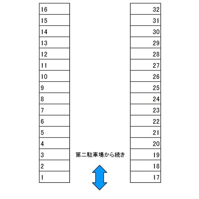 飯泉第一駐車場の駐車配置図