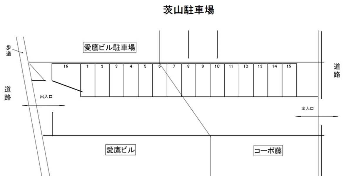 茨山駐車場の駐車配置図