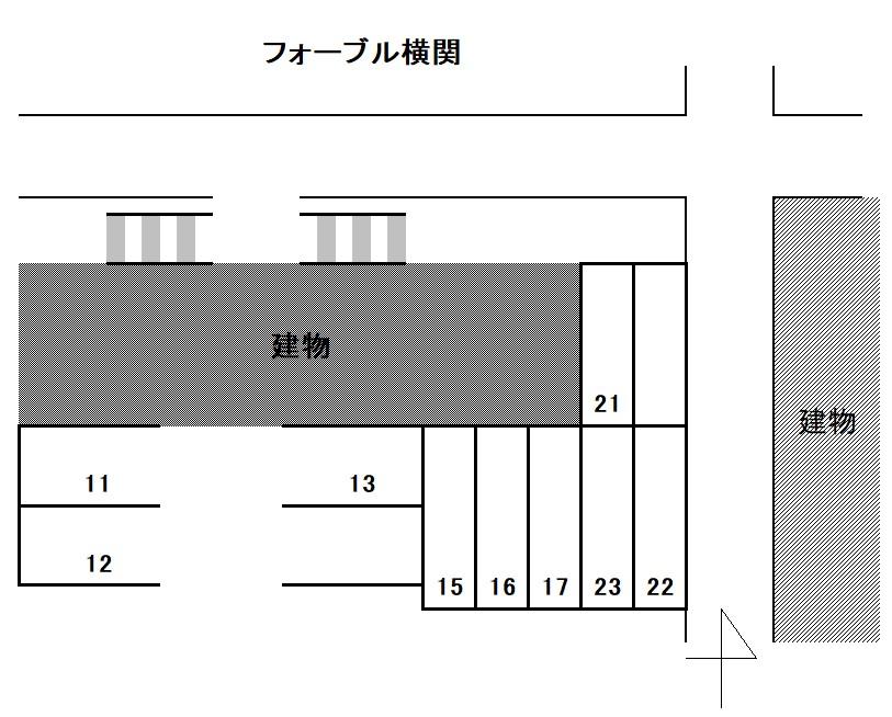フォーブル横関の駐車配置図