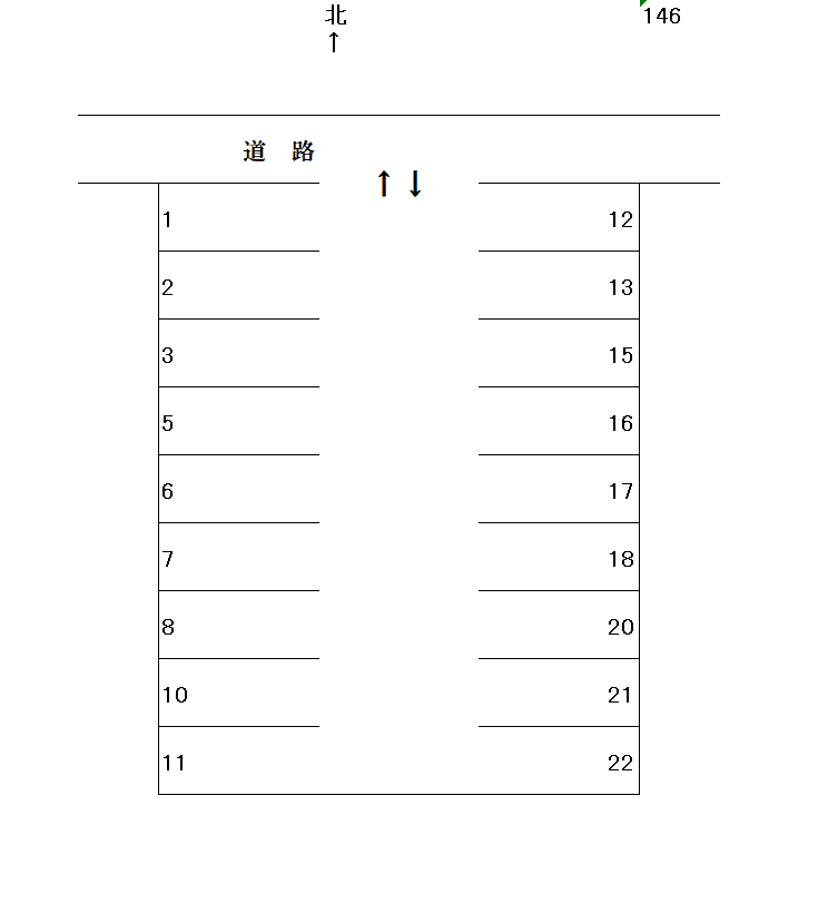 岩倉－146の駐車配置図