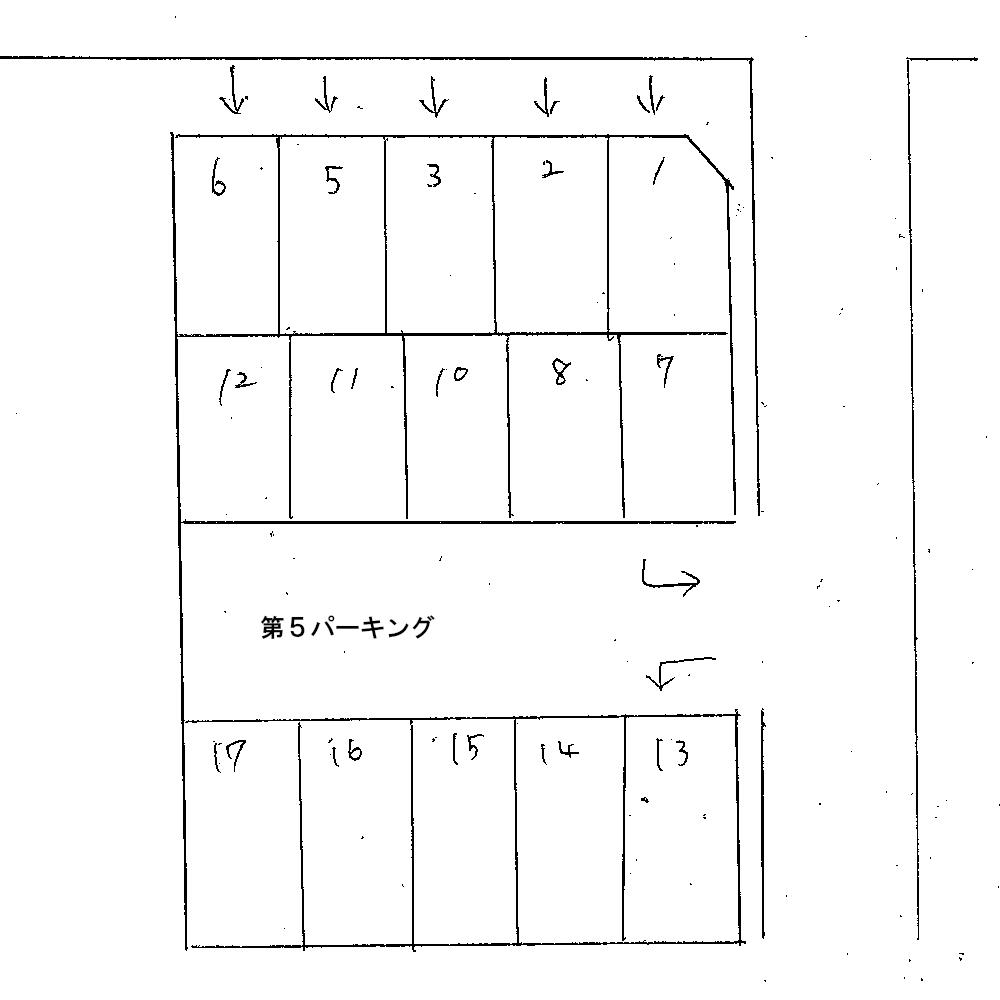 第５パーキングの駐車配置図