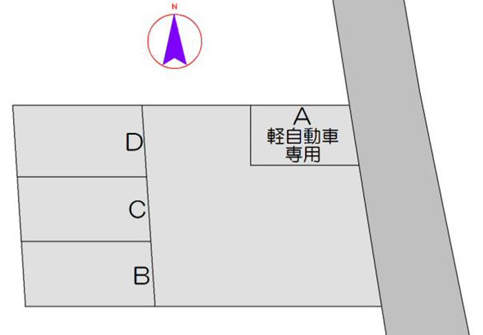 和歌山市黒田（T-301）の駐車配置図