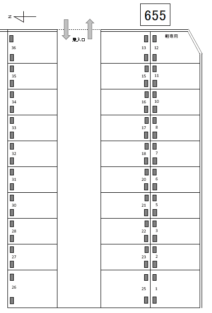 J-655の駐車配置図