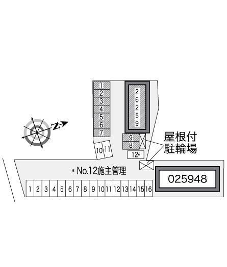 アロハＢ(26259)の駐車配置図