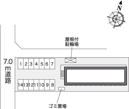 フルール(26445)の駐車配置図