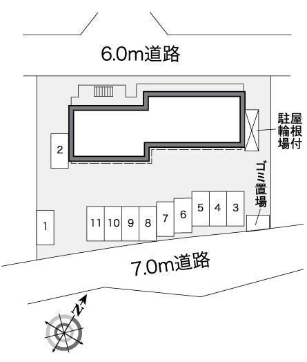 富士見台(26268)の駐車配置図