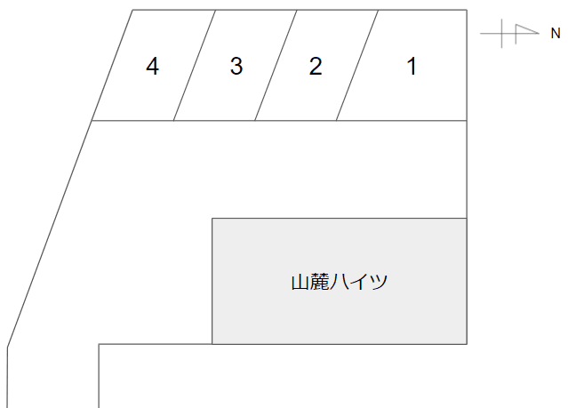 山麓ハイツの駐車配置図