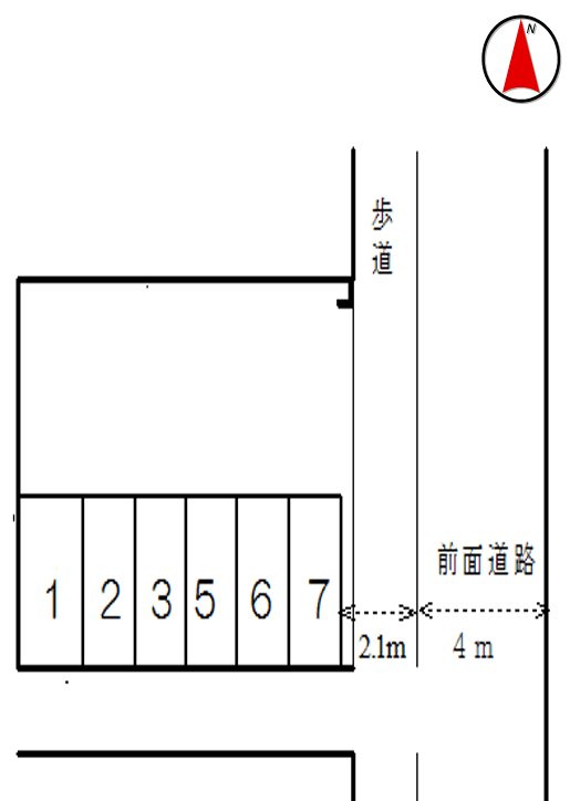 竹橋町駐車場の駐車配置図