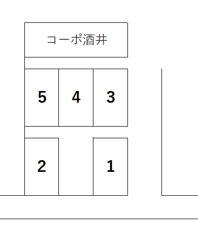 石井第六駐車場の駐車配置図