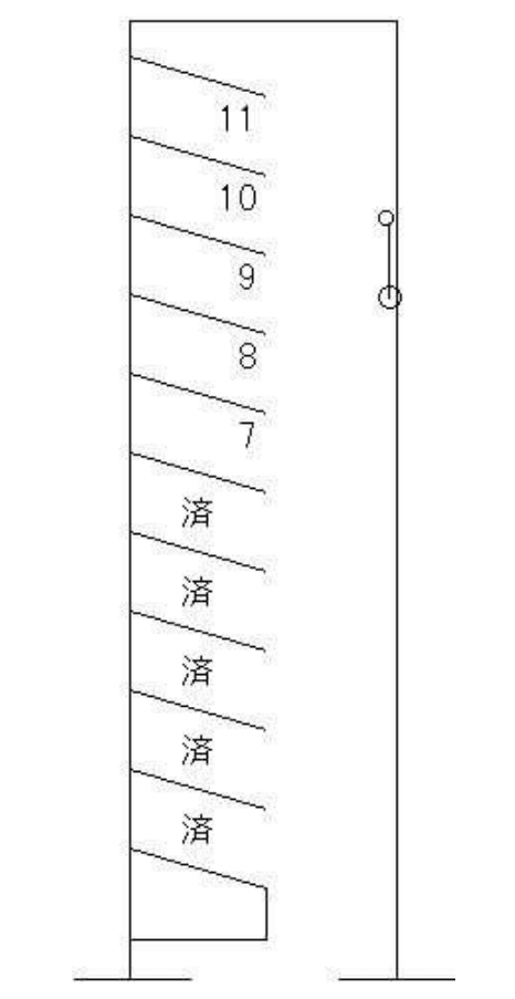 西町石岡駐車場の駐車配置図