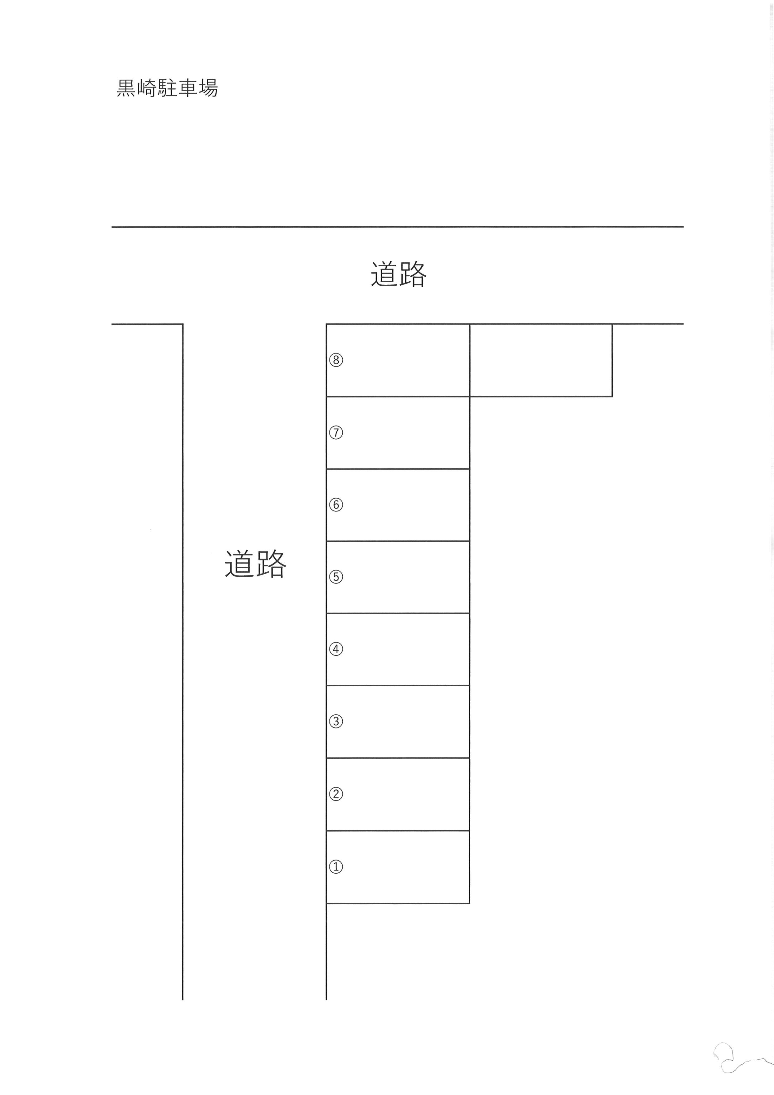 黒崎駐車場の駐車配置図