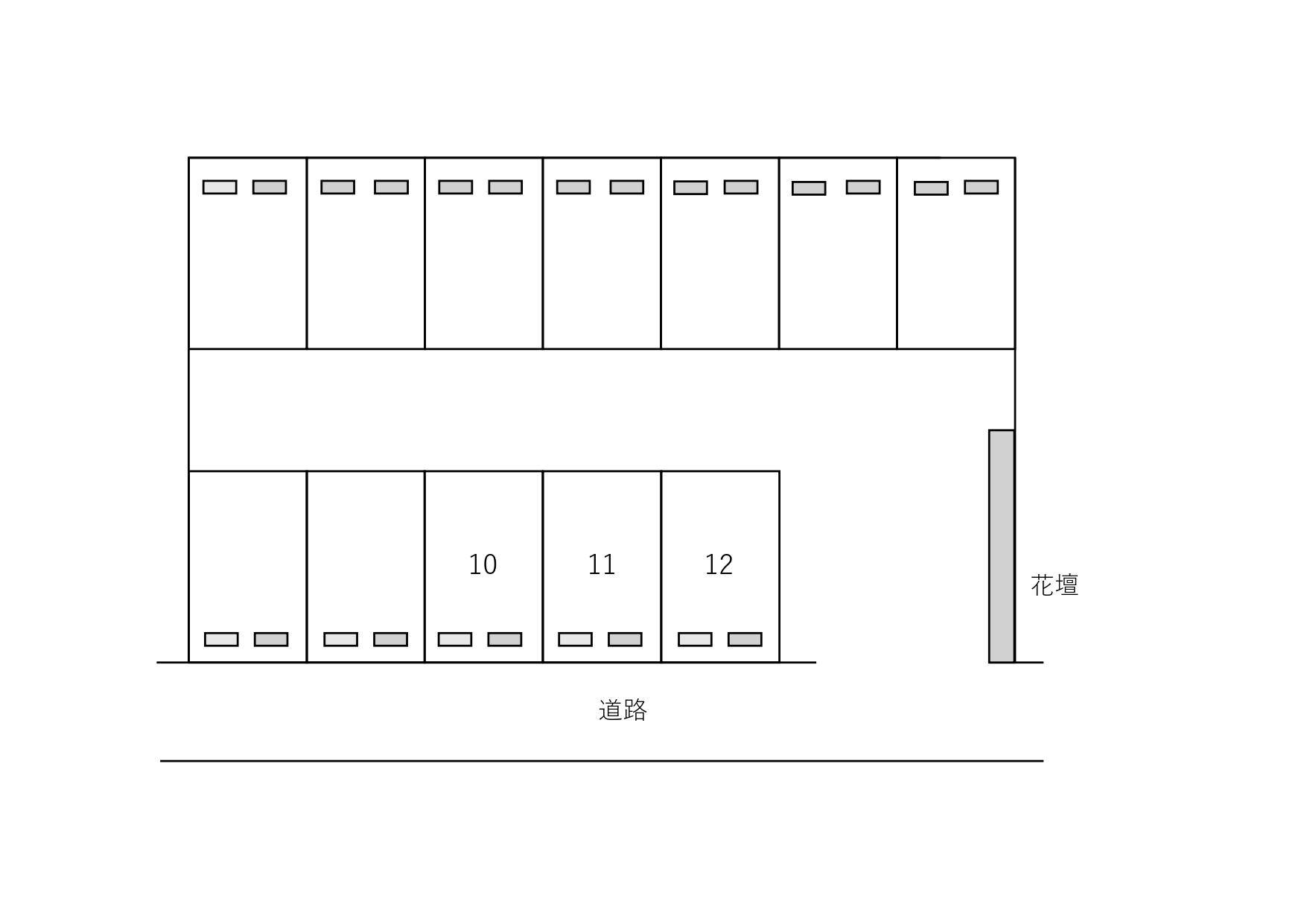桜ヶ丘四丁目駐車場の駐車配置図