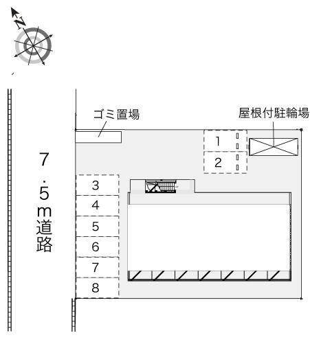 グリーンフォレスト(42014)の駐車配置図