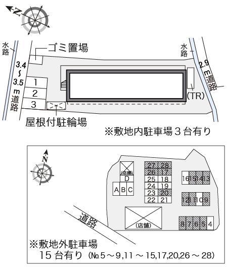 医学部前(15763)　敷地外駐車場の駐車配置図