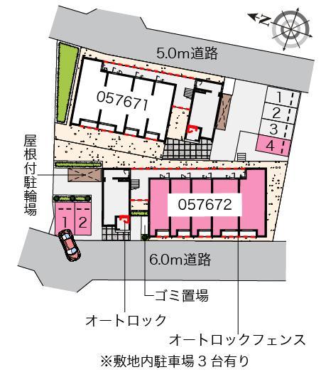 クレイノＫＥＥＰ　ＮＥＸＴⅤ(57672)の駐車配置図