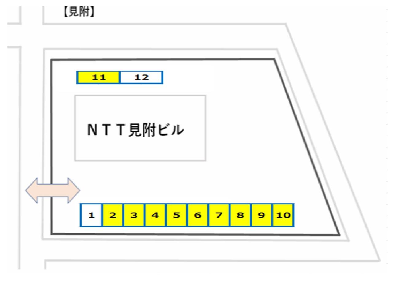 見附駐車場の駐車配置図