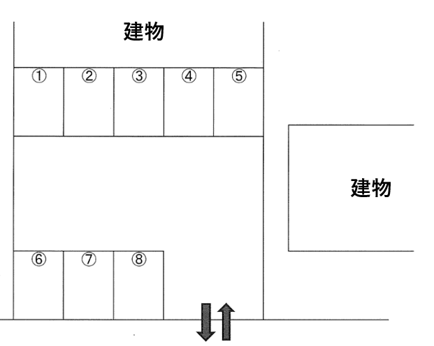 津久礼駐車場の駐車配置図