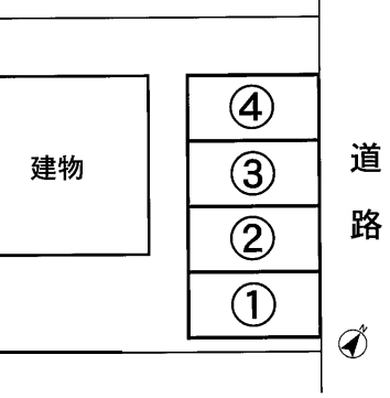 ビラ・サンアントニオ駐車場の駐車配置図