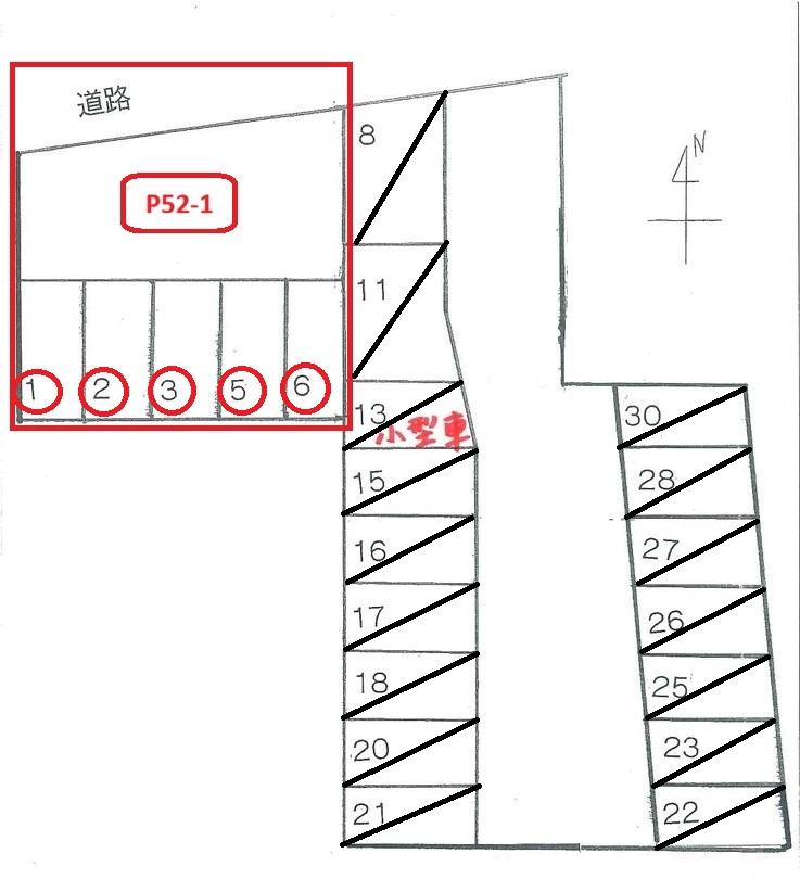 P52-1の駐車配置図
