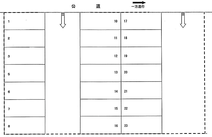 ７０の駐車配置図