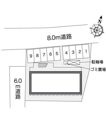 ヴィラにしむら(26460)の駐車配置図