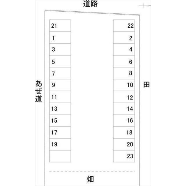 沖町月極駐車場の駐車配置図