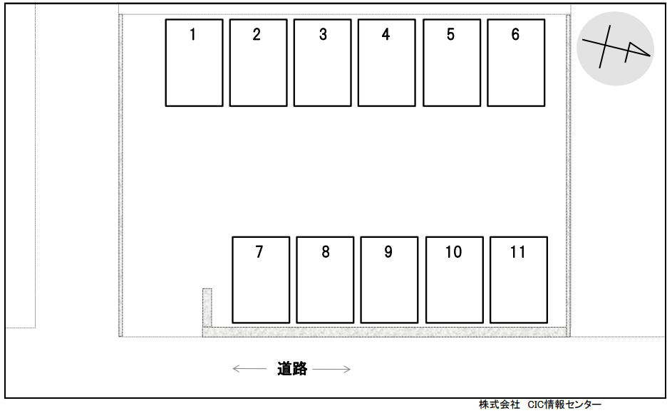横須賀パークの駐車配置図