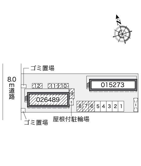 久喜南Ⅱ(26489)の駐車配置図