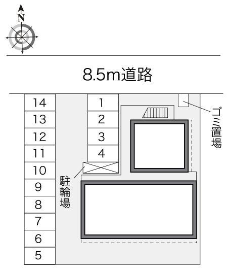 慶弐番館(22973)の駐車配置図
