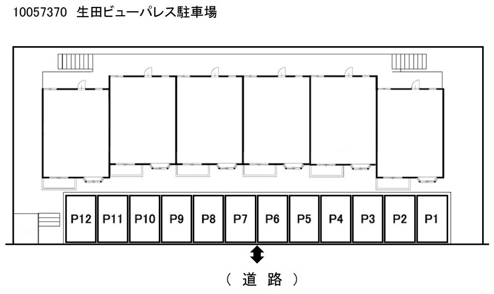 生田ビューパレス駐車場の駐車配置図